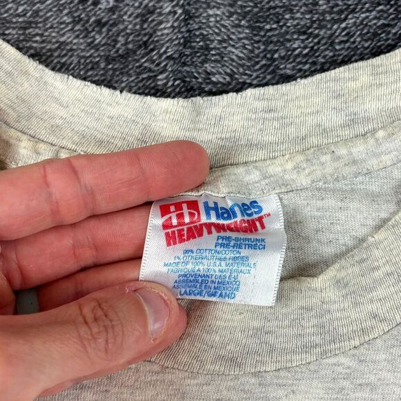 Vtg 1992 Africa Large Elephant Safari AOP T-Shirt Single Stitch Gray L *Read - Picture 5 of 14